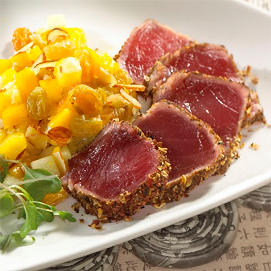 Ahi Tuna with Raisin Medley Caruthers Raisin